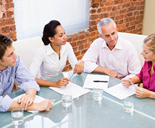 coworkers meeting